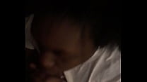 Nut quick in her mouth