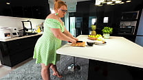 Caught StepMom in the Kitchen, She Allowed Me to Fuck Her Asshole