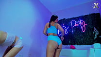The party is just beginning and the girls are joining one by one