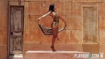 Petite model from Costa Rica exposes amazing tight body in the nude