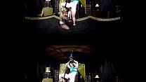 Lesbian slut Tied up and gets her pussy teases with sextoys in VR!