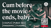 Risky Secret Public Sex in the Movie Theater – Foreplay & Finger Play – ASMR Porn Roleplay Story For Women