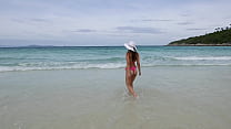 Hot Blowjob, Intense Pussy Fuck, DoggyStyle and Cowgirl in Hotel after Walk on Tropical Paradise Island - Amateur Couple Sex POV