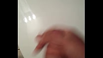 Bathroom quickie. Big load.