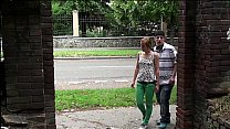 Cute teen Alexis Crystal AKA Anouk PUBLIC street gangbang