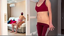 Double Creampie - Cum Inside My Girlfriend Then Fucked Busty Stepmom - Cum Twice - Brunettes - Deepthroat - POV - Big Ass