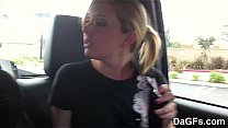 My Cute girlfriend backseat blowjob