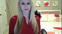 Classy Webcam Blonde Girl strips and plays with herself