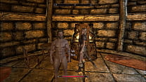 Muscular man has sex with a big booty blonde in a dungeon!