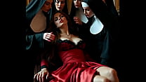 One lucky lady touched by nuns.