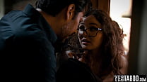 Big dick teacher pounds his coworkers nerdy teen step daughter