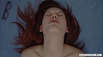 Redhead Girl Rubbing Big Lips Pussy