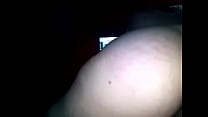 T riding my cock and a toy,  DP style