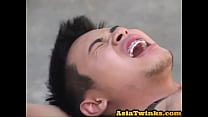 Skinny Asia nerd nailed after oral pleasuring