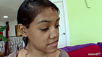 Small Desi Girl with big natural Girls seduce to Fuck by Big White Dick Classmate when home alone