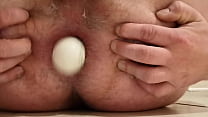 Solo twink dildo gape upclose