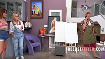 Nude Painting Class With Step Sis Gone Wrong (Free Use)