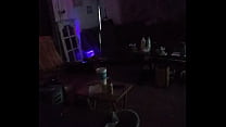 striper pole in living room
