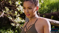 Tiny Asian model Alexandra Young gets naked together with Playboy