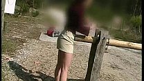 teen Charlene upskirt outdoor