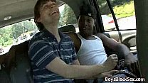 Twink getting shared by hung black studs 12