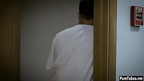 Weird problematic girl hard fucked by two horny doctors