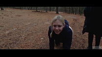 Hot emo babe and her male friend take dirty anal MILF pet to the forest