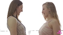 Eira W & Sylph C get together to pleasure that lucky bull... these two white blondes got horny enough to share his cock... it's a banging threesome session. Double blowjobs and more!