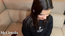 Sofia Bresciani swallows after getting fucked 90 degrees