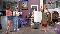 Stepsisters Attend A Class, Only To Learn That They Are The Nude Model Who Will Paint Eachother.. While Getting FUCKED