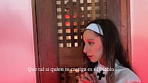 Innocent nun confesses to the priest then punishes me and then makes me squirt by fucking me hard and cums on my wet pussy