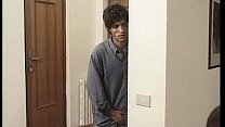 Young boy spies a couple fucking on a couch