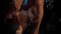 2 lesbian milfs, pole dance sex toy and a lot of orgasms