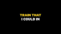 HUNT4K. Having fun in a train with a girl who likes sucking strangers dicks