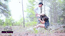 Anal sex in the middle of the forest with innocent girl
