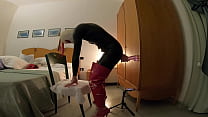 I try new way (anal) to give me pleasure in total latex rubber