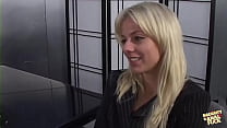 A blonde office worker's asshole