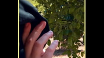 MILF exhibitionist public outdoor blow job