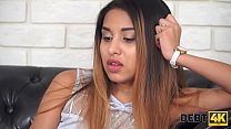 Debt4k Brilliant Teen Roxy Lips Satisfied Man Who Came For Debts