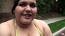 Lane rides a massive black cock and strokes her hairy cunt