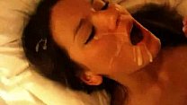 GF gets mouth and pussy fucked and defaced