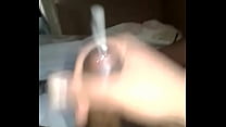 black cock cumming and hits phone