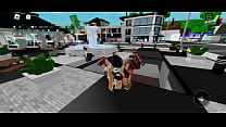Fodendo a gostosa na praça da cidade com todo mundo vendo - Roblox