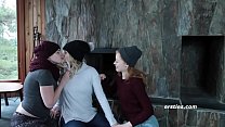 3 Hot Babes In Lesbian 3way action!