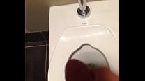 Jack off in work restroom stall