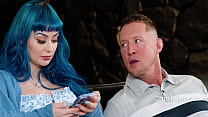 Moody Blue Hair Babe Fucked By Her Boyfriend