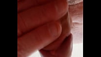 Cumming with my massager inserted in my ass