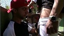 Dick sucking in the dugout!