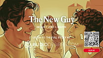 ASMR Erotic Audio: Bi Male MMF Office Threesome with Dominant Woman Manager – Anal Play, Blowjob & Rough Control