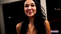 Cute Brunette Sabrina Masturbates And Blows A Juicy Cock To Get Jizzed!